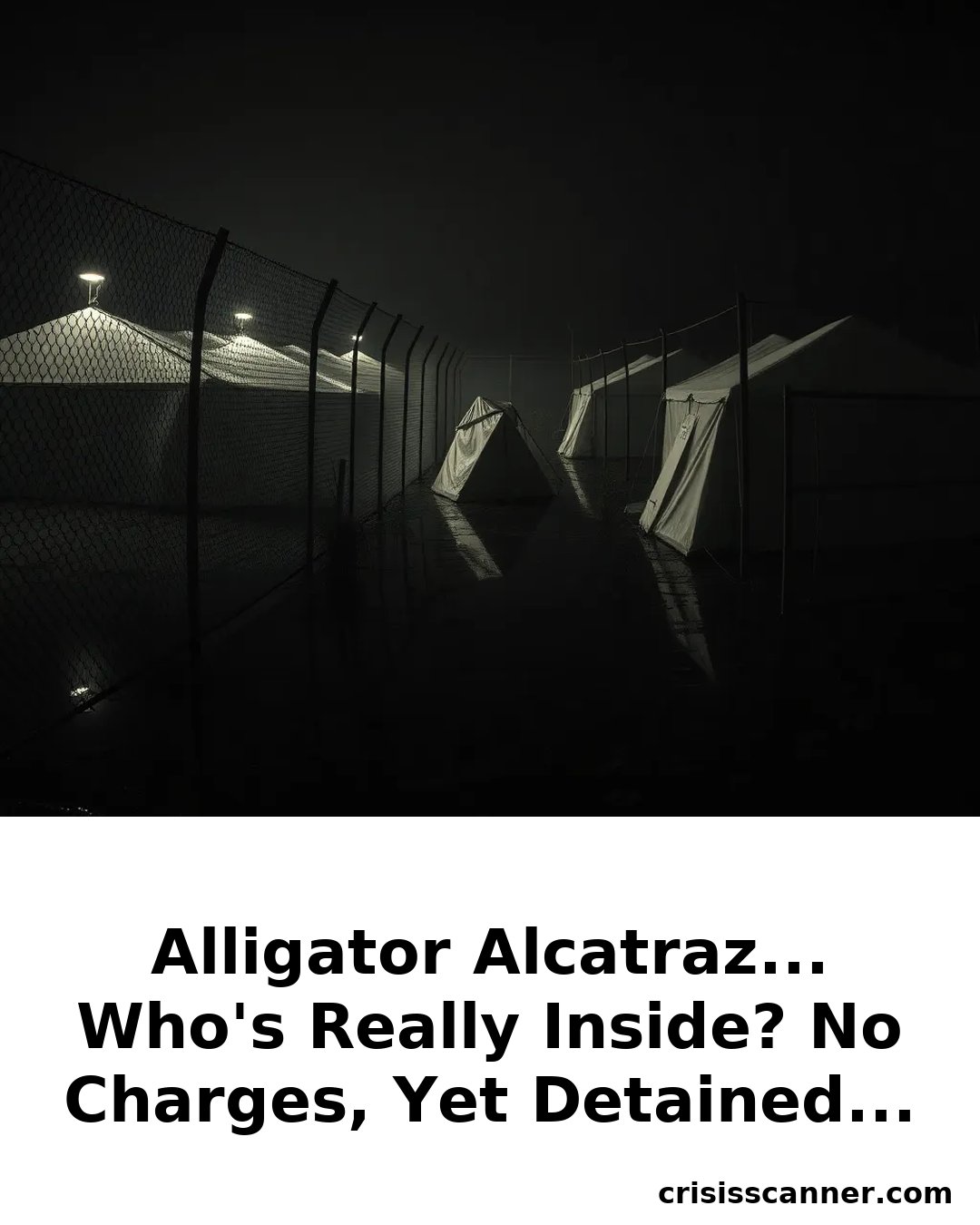 ALLIGATOR ALCATRAZ... Who's Really Inside? No Charges, Yet Detained...