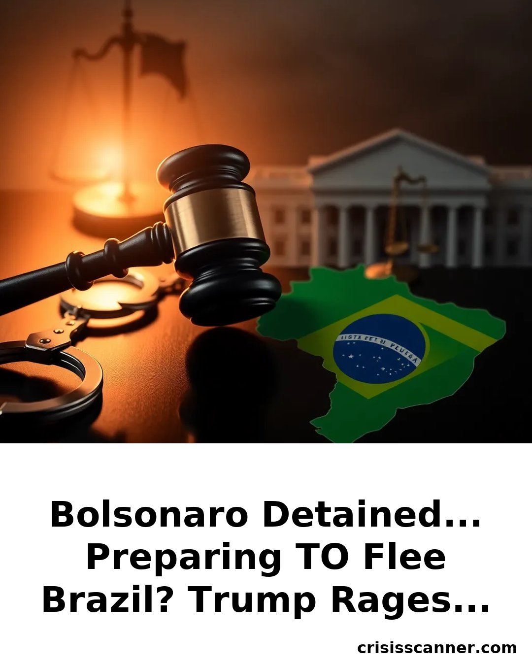 BOLSONARO DETAINED... PREPARING TO FLEE BRAZIL? Trump Rages...