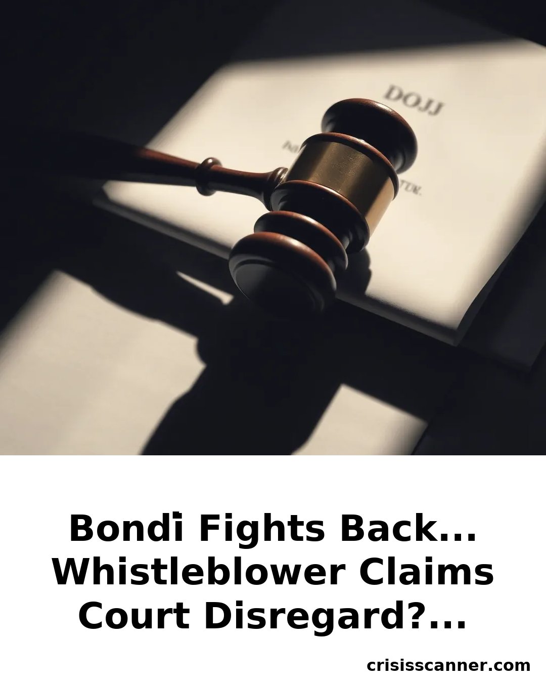 BONDİ FIGHTS BACK... WHISTLEBLOWER CLAIMS COURT DISREGARD?...