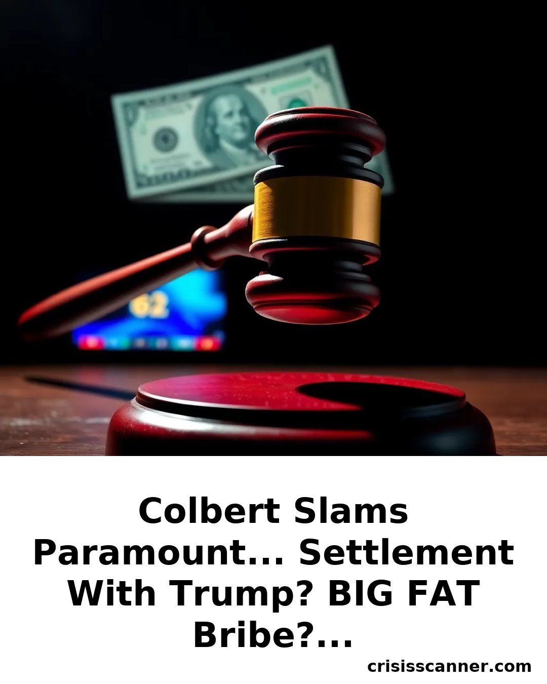 COLBERT SLAMS PARAMOUNT... SETTLEMENT WITH TRUMP? BIG FAT BRIBE?...