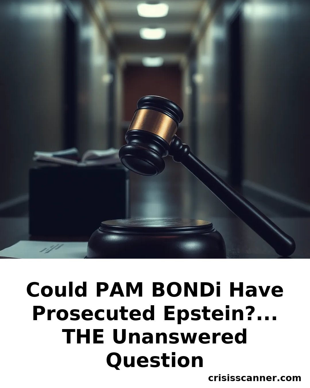 COULD PAM BONDi HAVE PROSECUTED EPSTEIN?... THE UNANSWERED QUESTION