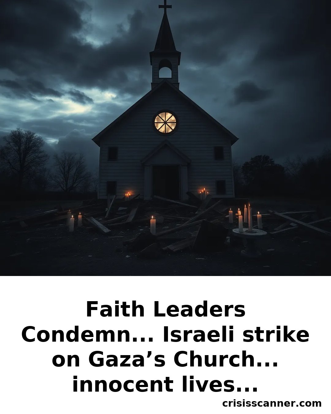 FAITH LEADERS CONDEMN... Israeli strike on Gaza’s CHURCH... innocent lives at risk?