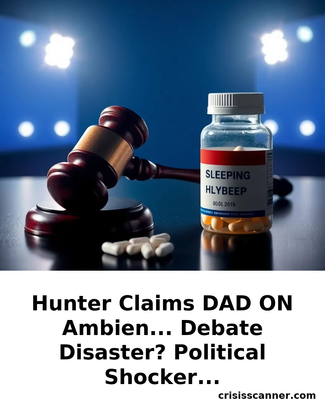HUNTER CLAIMS DAD ON AMBIEN... DEBATE DISASTER? POLITICAL SHOCKER...