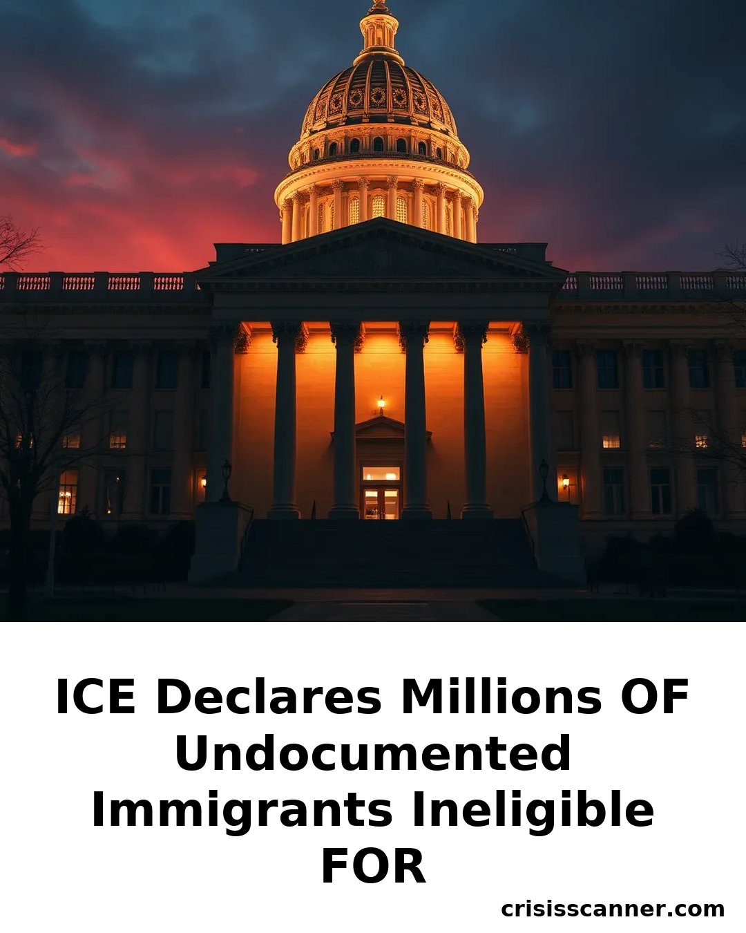 ICE DECLARES MILLIONS OF UNDOCUMENTED IMMIGRANTS INELIGIBLE FOR