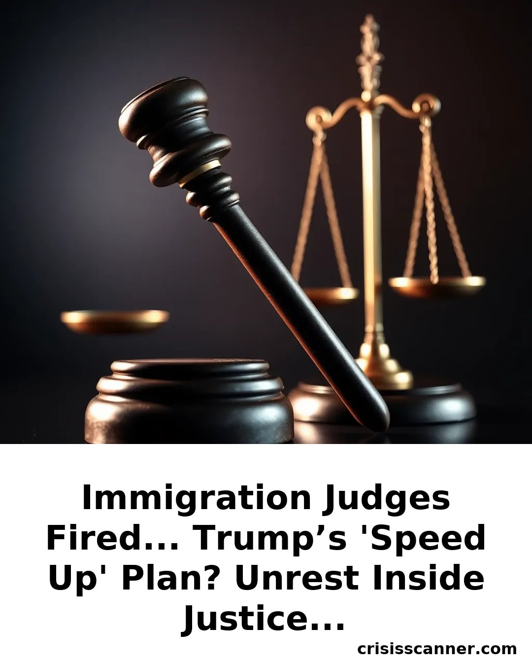 IMMIGRATION JUDGES FIRED... Trump’s 'Speed Up' Plan? Unrest Inside Justice...