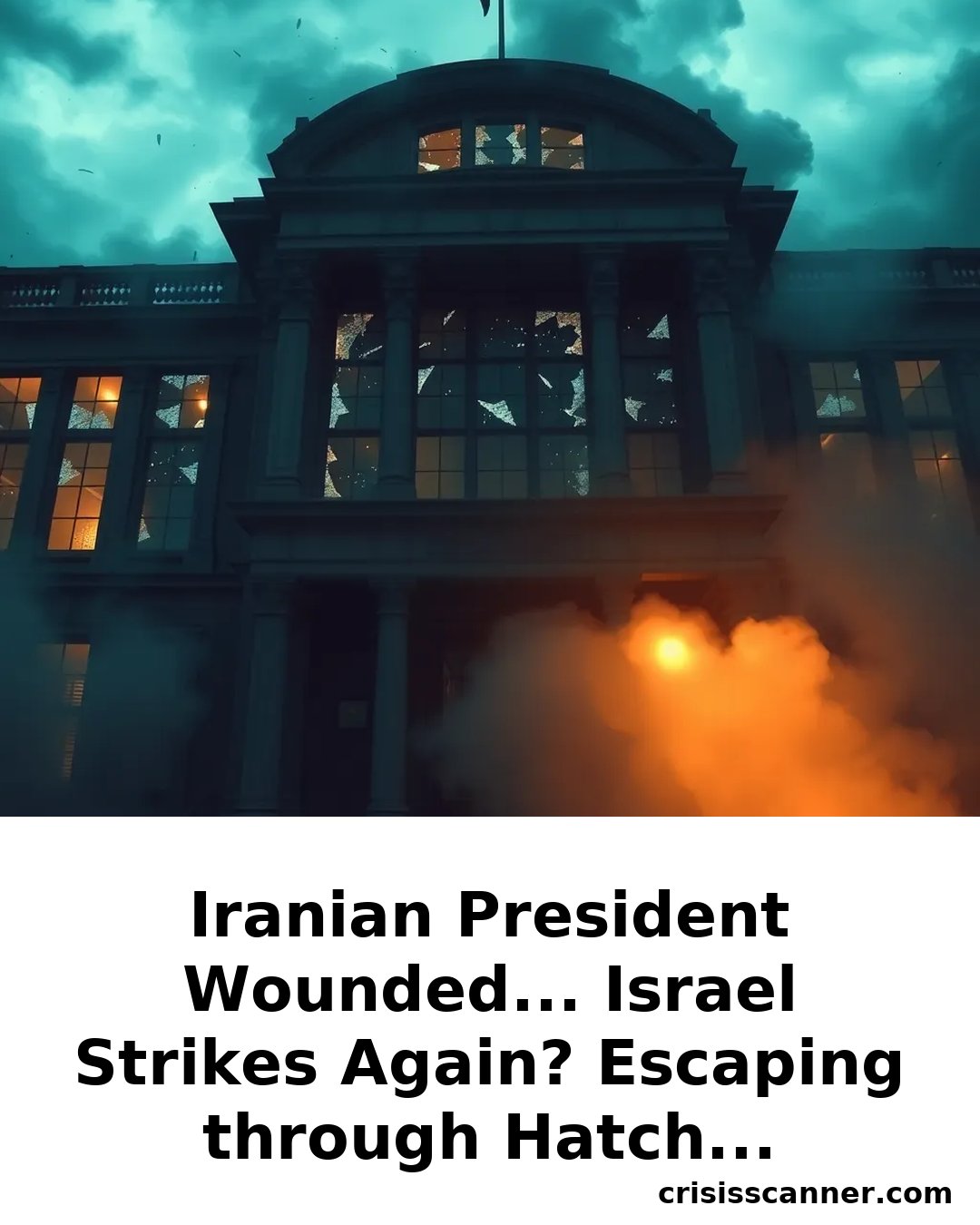 IRANIAN PRESIDENT WOUNDED... ISRAEL STRIKES AGAIN? Escaping through HATCH during attack