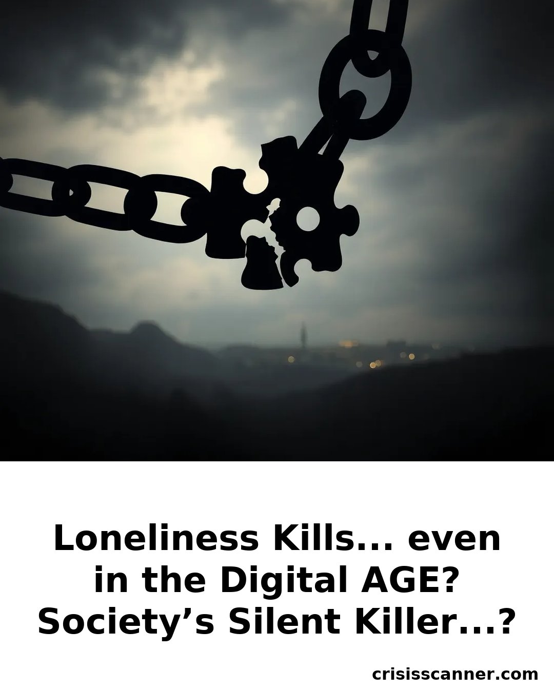 LONELINESS KILLS... even in the DIGITAL AGE? Society’s Silent Killer...?