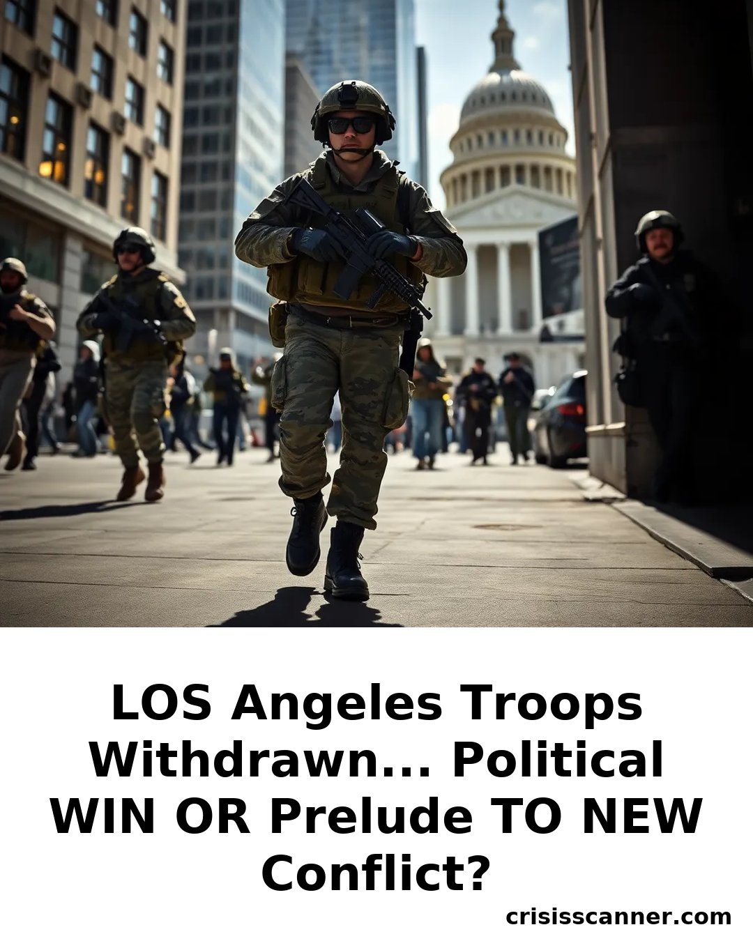 LOS ANGELES TROOPS WITHDRAWN... POLITICAL WIN OR PRELUDE TO NEW CONFLICT?