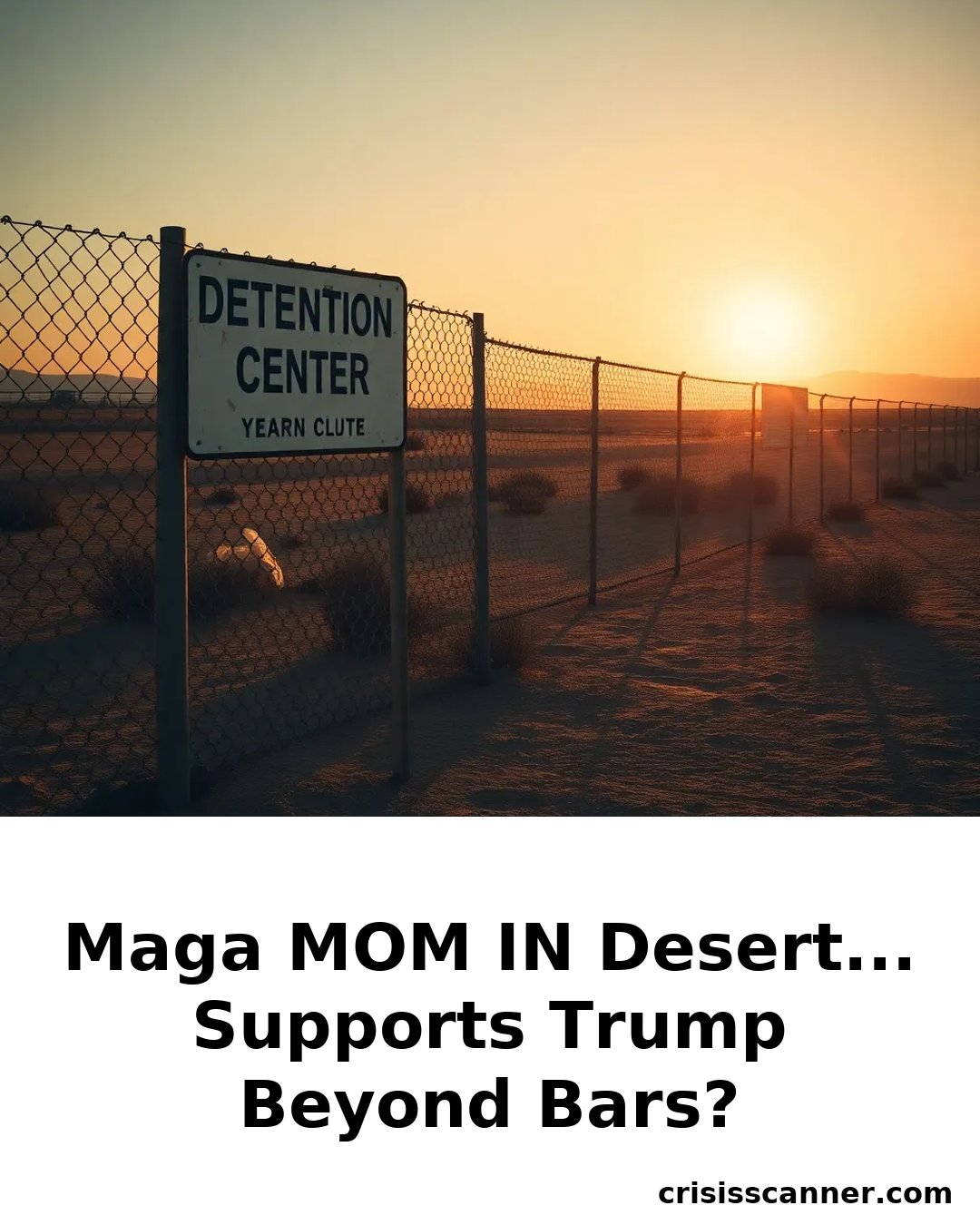 MAGA MOM IN DESERT... SUPPORTS TRUMP BEYOND BARS?