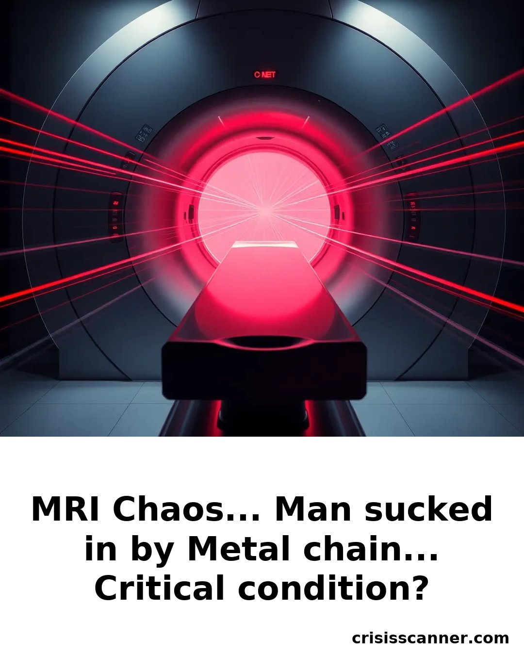 MRI CHAOS... Man sucked in by METAL chain... Critical condition?