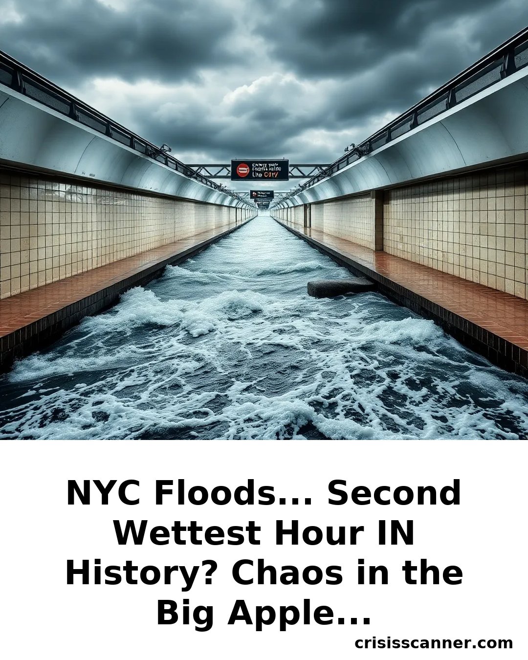 NYC FLOODS... SECOND WETTEST HOUR IN HISTORY? Chaos in the Big Apple...