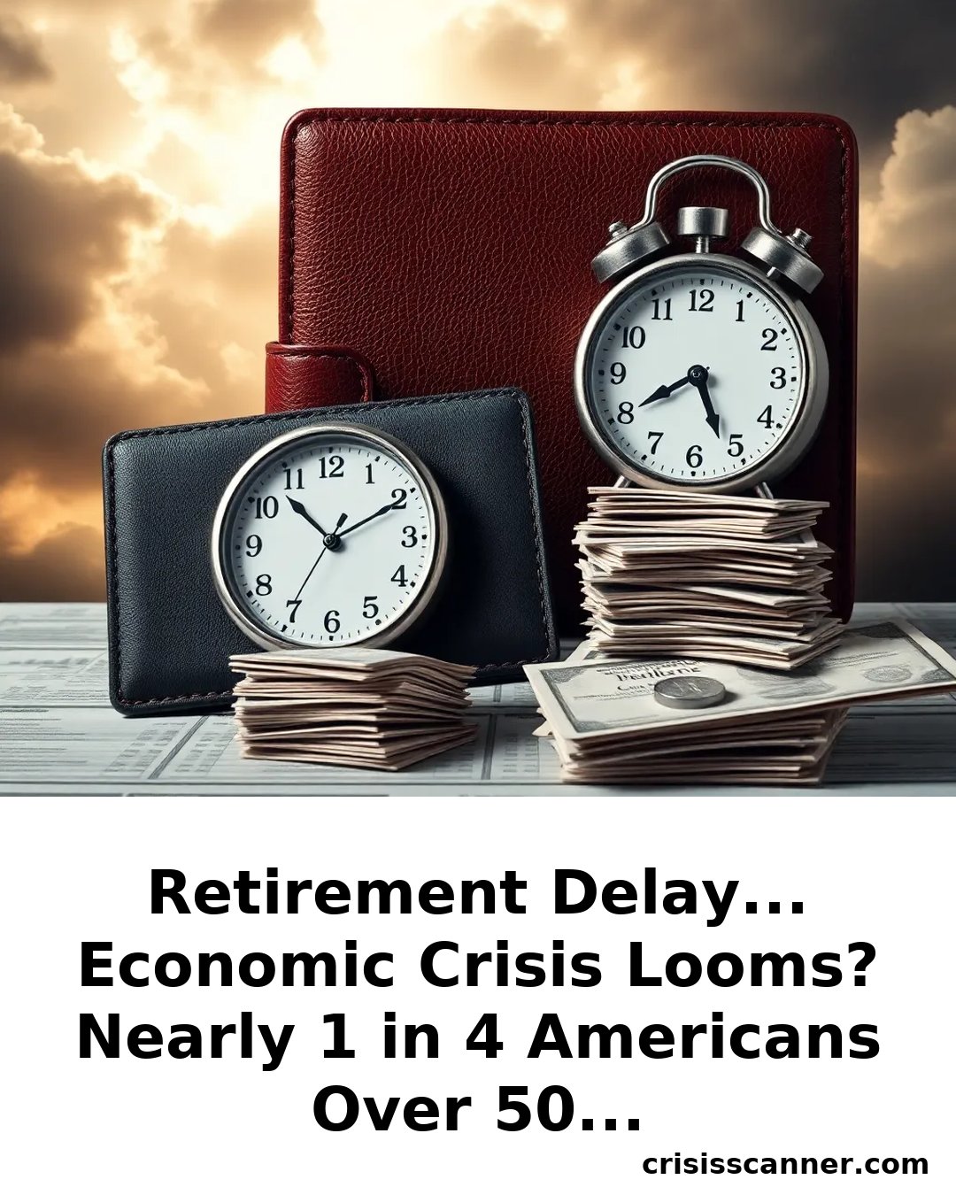 RETIREMENT DELAY... ECONOMIC CRISIS LOOMS? Nearly 1 in 4 Americans Over 50 Postpone Exit