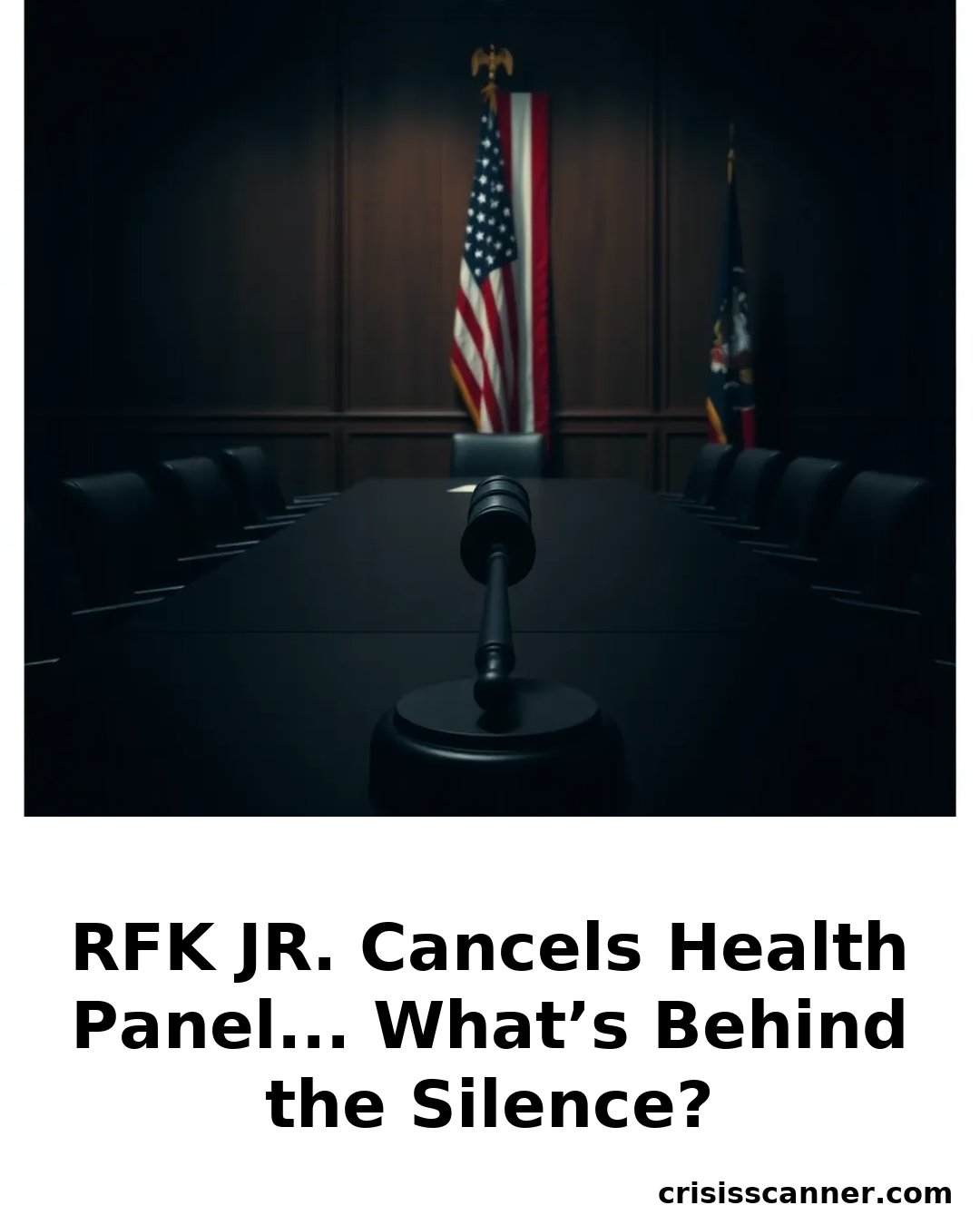 RFK JR. CANCELS Health Panel... What’s Behind the Silence?
