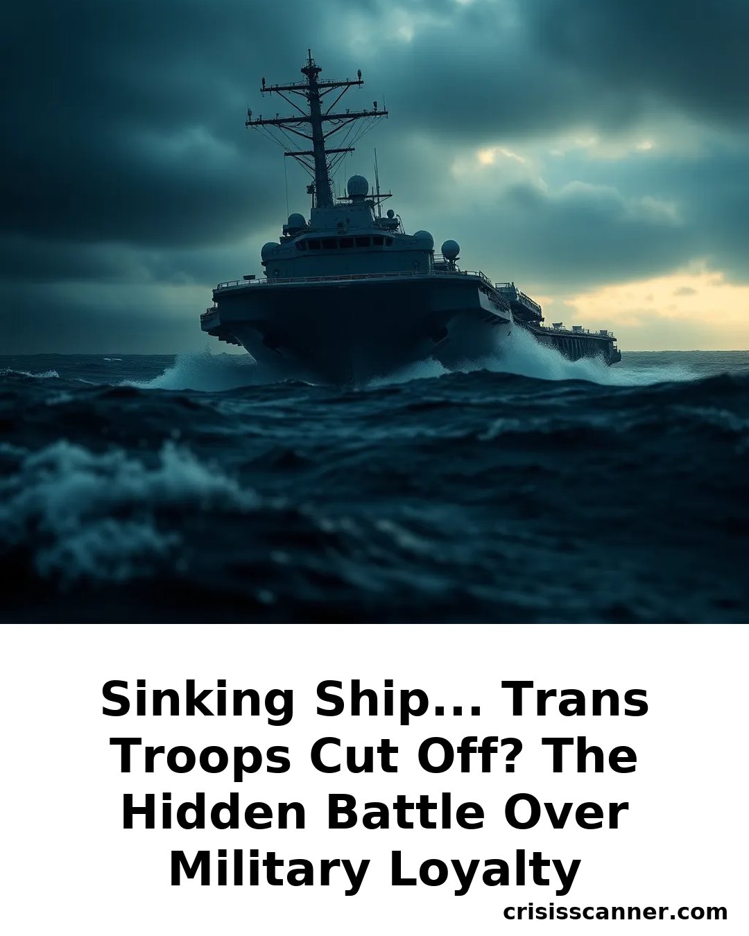 SINKING SHIP... Trans Troops Cut Off? The Hidden Battle Over Military Loyalty