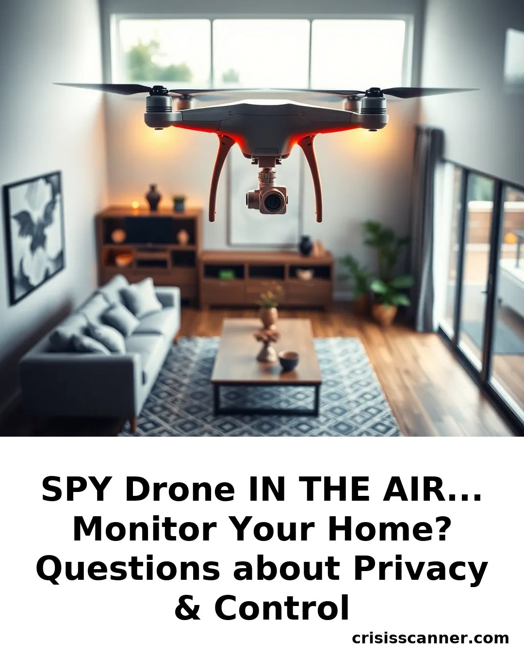 SPY DRONE IN THE AIR... MONITOR YOUR HOME? Questions about PRIVACY & CONTROL