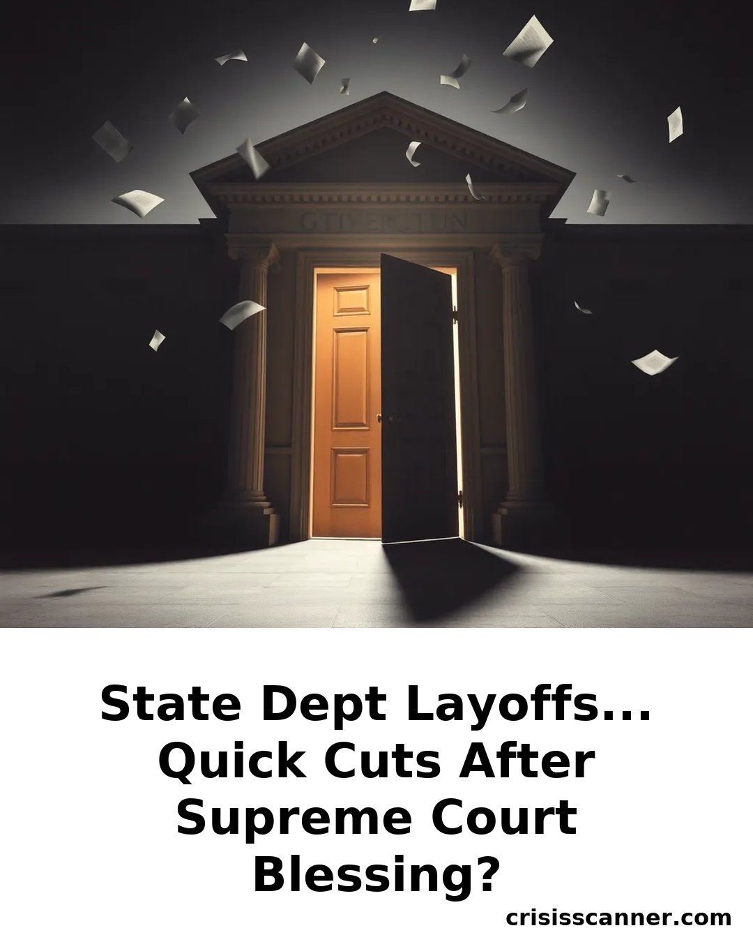 STATE DEPT LAYOFFS... QUICK CUTS AFTER SUPREME COURT BLESSING?