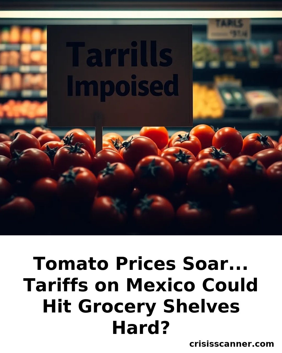 TOMATO PRICES SOAR... Tariffs on Mexico Could Hit Grocery Shelves Hard?