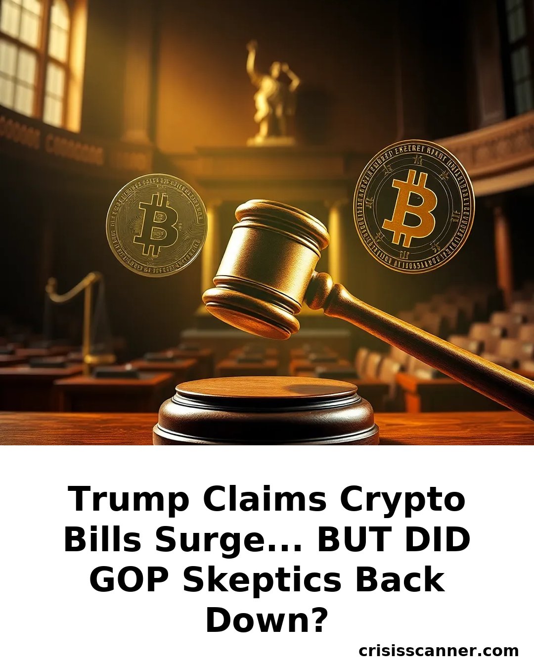 TRUMP CLAIMS CRYPTO BILLS SURGE... BUT DID GOP SKEPTICS BACK DOWN?