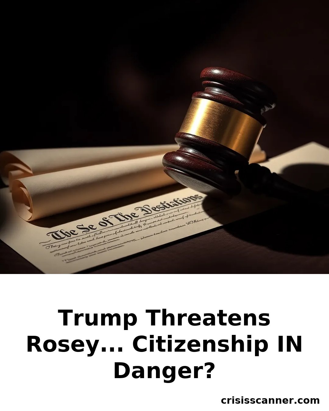 TRUMP THREATENS ROSEY... CITIZENSHIP IN DANGER?