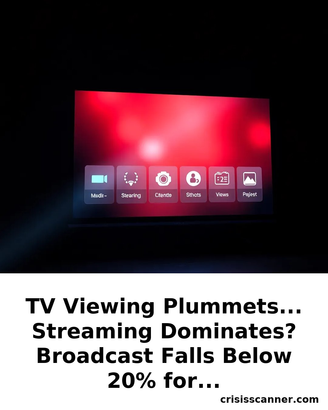 TV VIEWING PLUMMETS... STREAMING DOMINATES? Broadcast Falls Below 20% for First Time