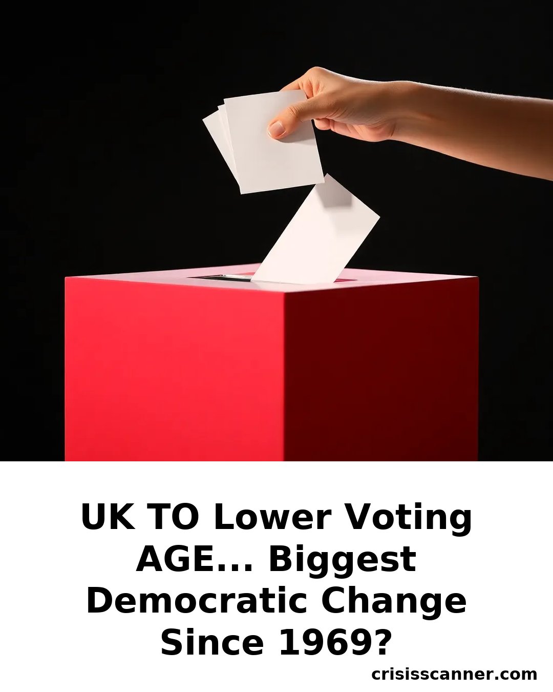 UK TO LOWER VOTING AGE... BIGGEST DEMOCRATIC CHANGE SINCE 1969?